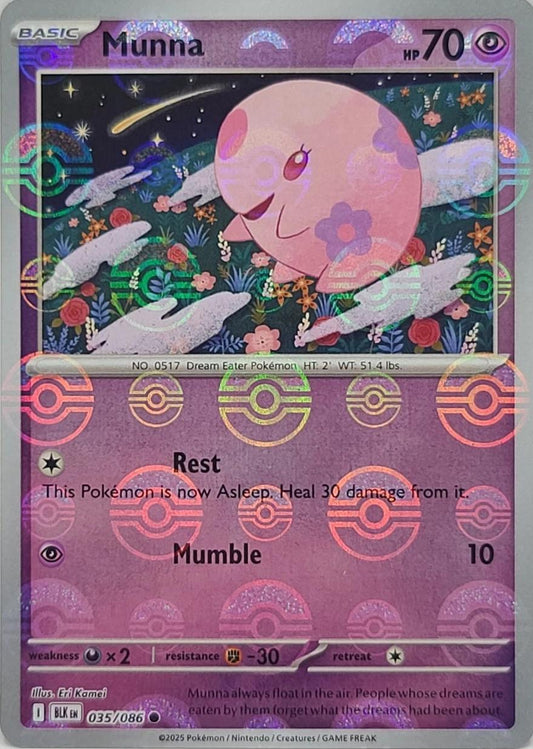 Pokemon TCG Munna 035/086 (Pokeball Reverse Holo)