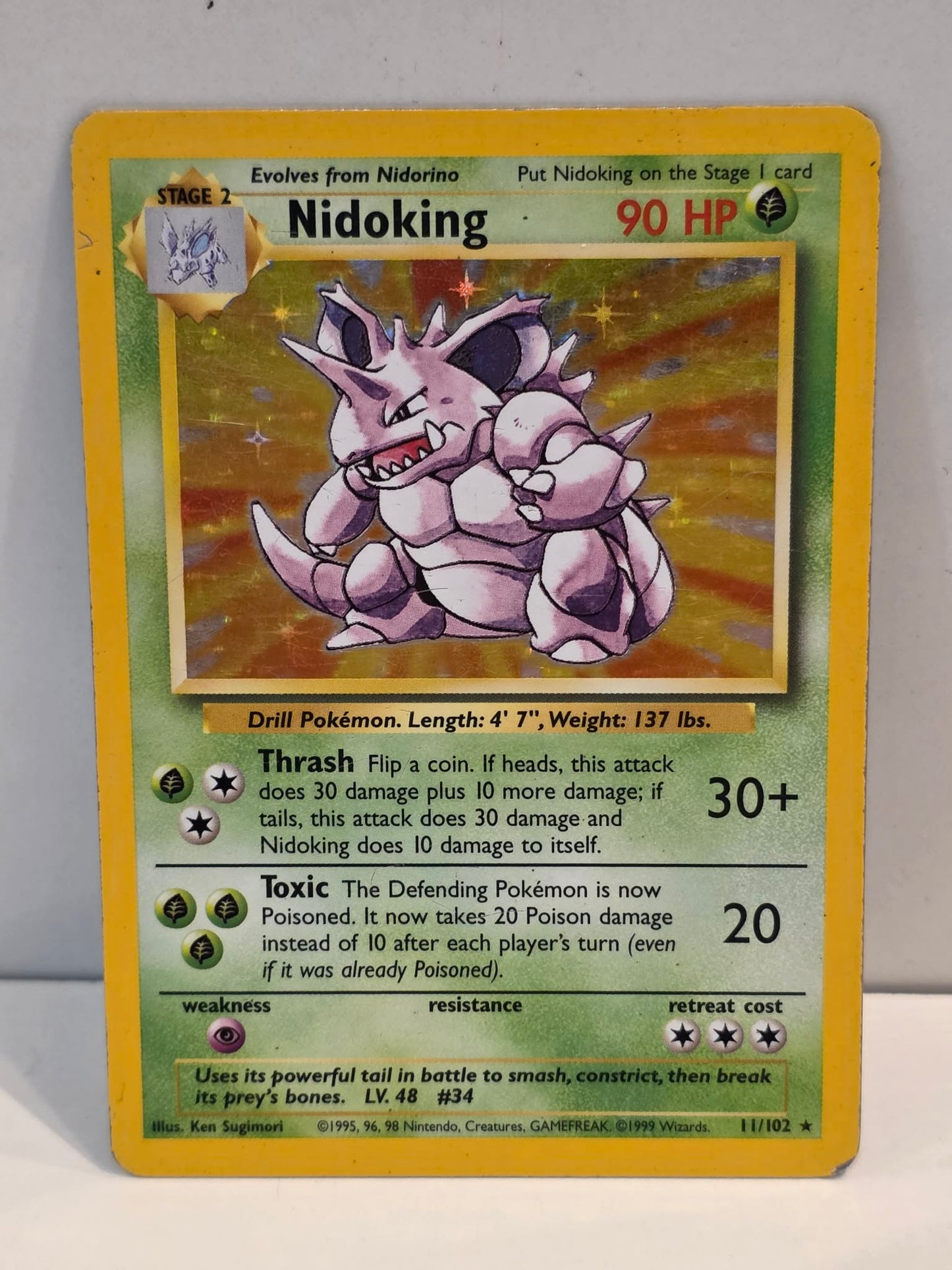 Pokemon TCG Nidoking (BS 11) Damaged