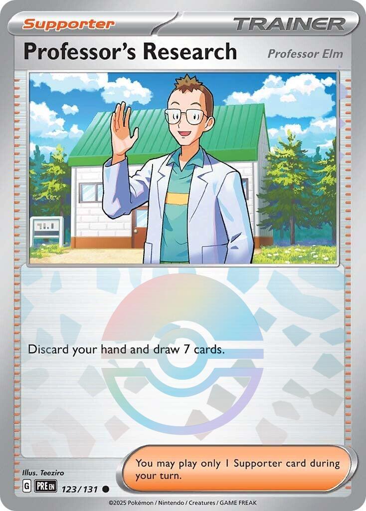 Pokemon TCG Professor's Research - Professor Elm (xPRE 123) [Poke Ball]