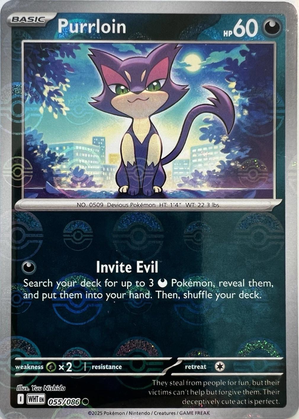 Pokémon TCG Purrloin (xWHT 055)