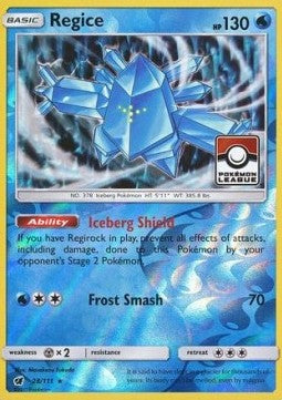 Pokemon TCG Regice (CIN 28) [Pokemon Centre Stamp]