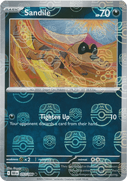 Pokemon TCG Sandile (xBLK 057) [Master Ball Foil]