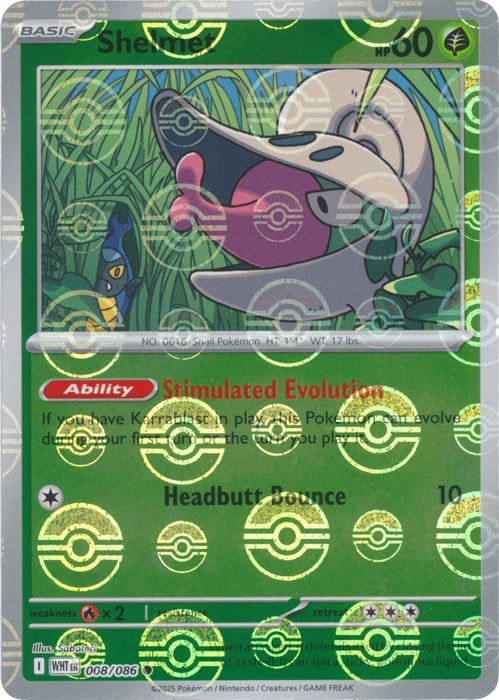 Pokémon TCG Shelmet (xWHT 008)