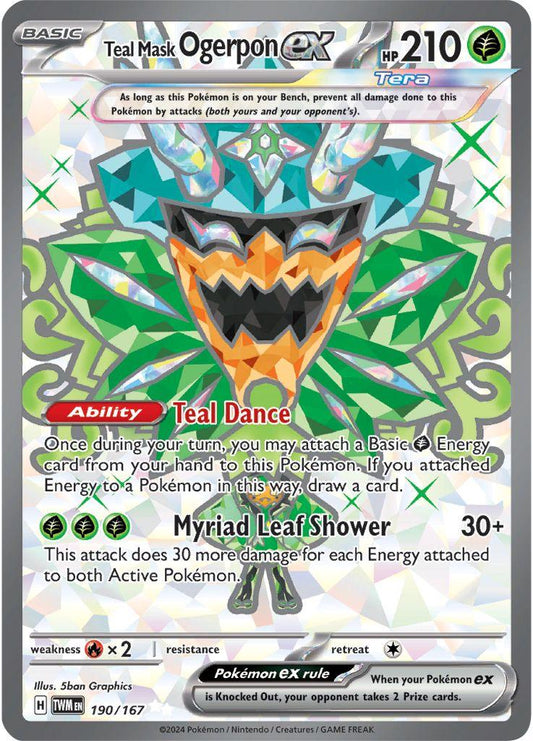 Pokemon TCG Teal Mask Ogerpon ex (TWM 190)