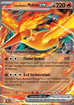 Pokemon TCG Team Rocket's Moltres ex (DRI 031)