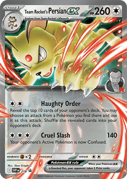 Pokemon TCG Team Rocket's Persian ex (SVP 218)