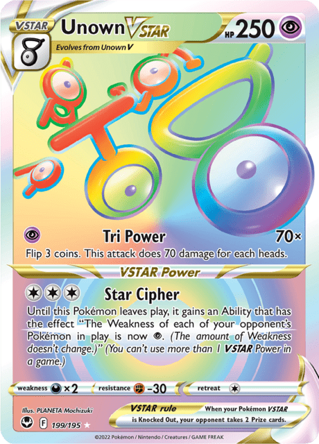 Pokemon TCG Unown Vstar (SIT 199)