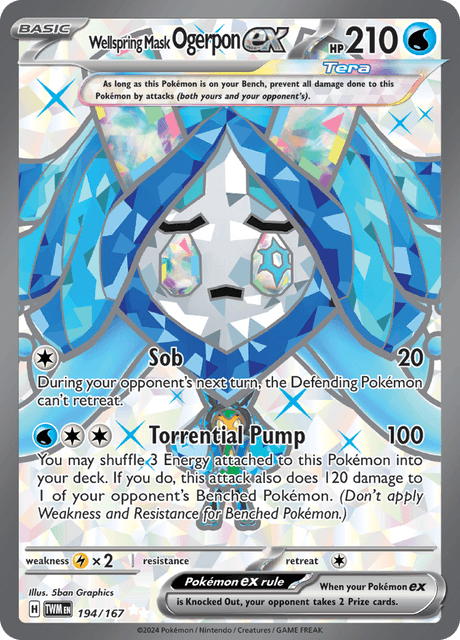 Pokemon TCG Wellspring Mask Ogerpon ex (TWM 194)