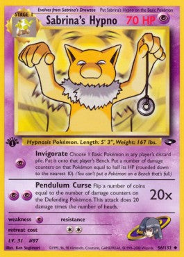 Pokemon TCG Sabrina's Hypno (GC 56) Light Play Damage