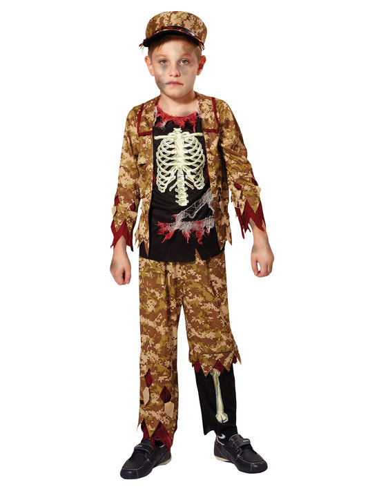 Skeleton Soldier Childs Costume - Medium