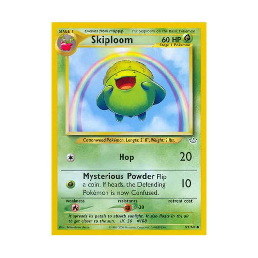 Pokemon TCG Skiploom (NR 52) Light Play Damage