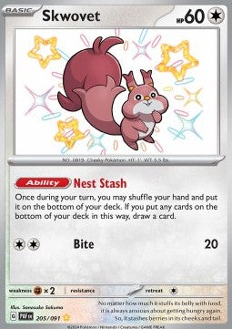 Pokemon TCG Skwovet (PAF 205)