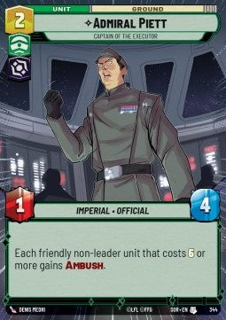 Star Wars Unlimited - Admiral Piett, Captain of the Executor (XSOR 344)