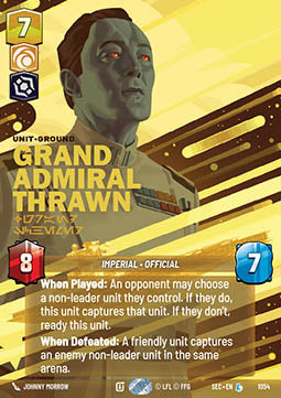 Star Wars Unlimited - Grand Admiral Thrawn, Grand Schemer (V.2) (XSEC 1054)