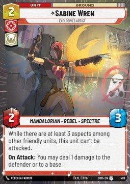 Star Wars Unlimited - Sabine Wren, Explosives Artist (XSOR 405) [Foil]