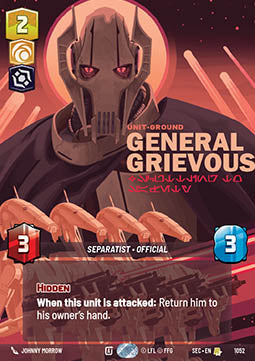 Star Wars Unlimited: General Grievous, Scuttling to Safety (V.2) SEC 1052