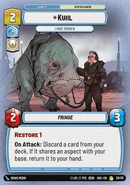 Star Wars Unlimited Kuiil I Have Spoken Holo OP 2020