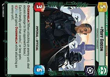 Star Wars Unlimited Moff Gideon, Formidable Commander
