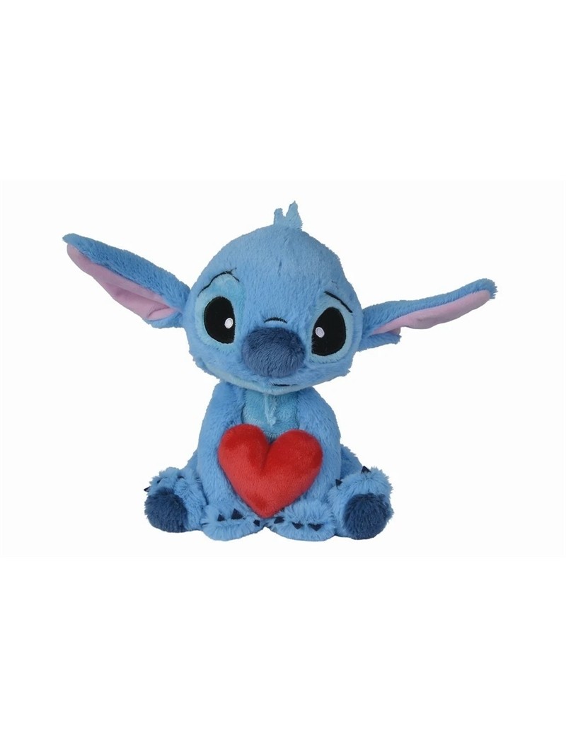 Stitch Holding Heart 25cm Plush