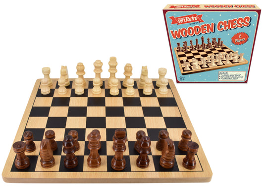 SupeRetro Wooden Chess Set