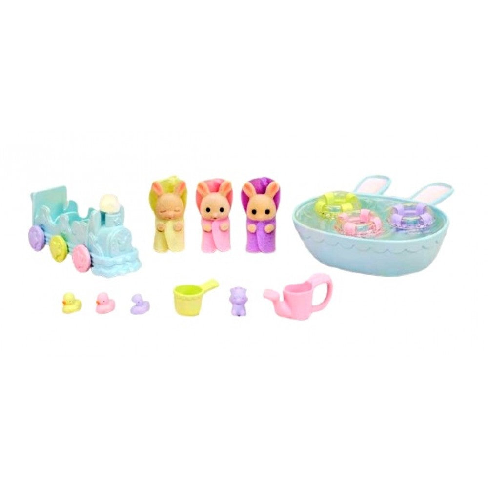 Sylvanian Families Triplets Baby Bathtime Set