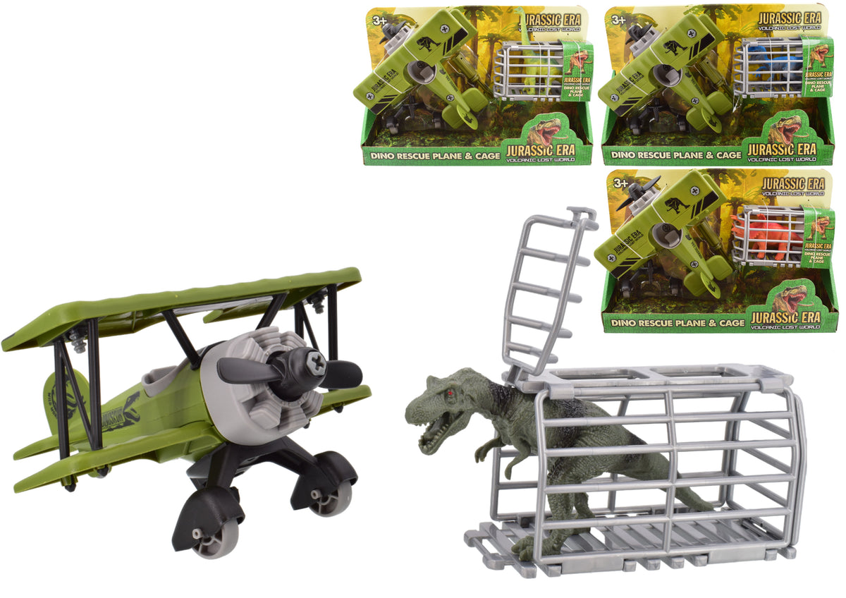 Plane And Dino In Cage