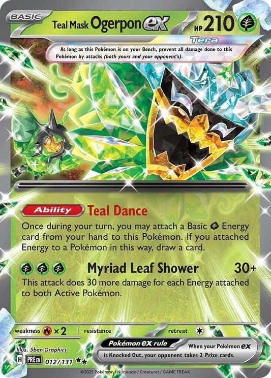 Pokemon TCG Teal Mask Ogerpon ex (PRE 012)