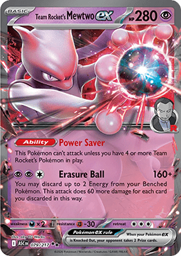 Pokemon TCG Team Rocket's Mewtwo ex (ASC 079)