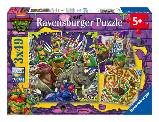 Teenage Mutant Ninja Turtles 49 Piece Jigsaw Puzzle 3 Pack