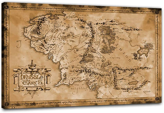 The Lord of The Rings Map Poster