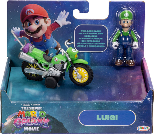 The Super Mario Galaxy Movie Luigi 2.5” Figure with Motorcycle