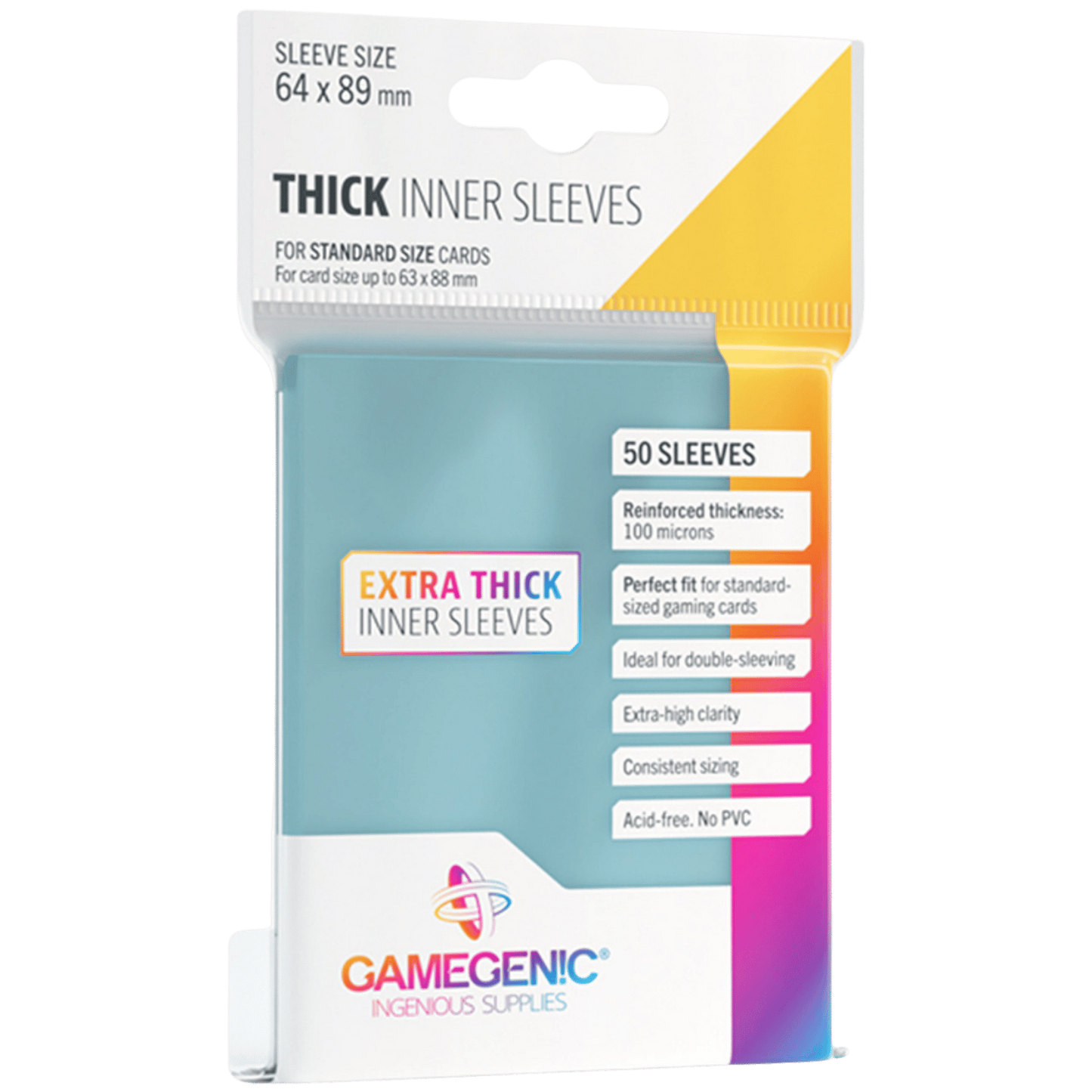 Gamegenic Thick Inner Card Sleeves: Clear (50ct)