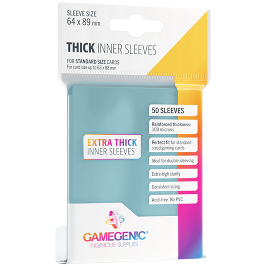 Gamegenic Thick Inner Card Sleeves: Clear (50ct)