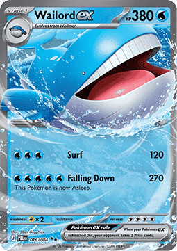 Pokemon TCG Wailord ex (PBL 016)