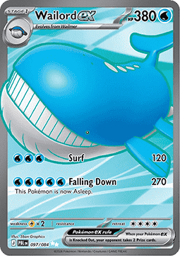 Pokemon TCG Wailord ex (PBL 097)