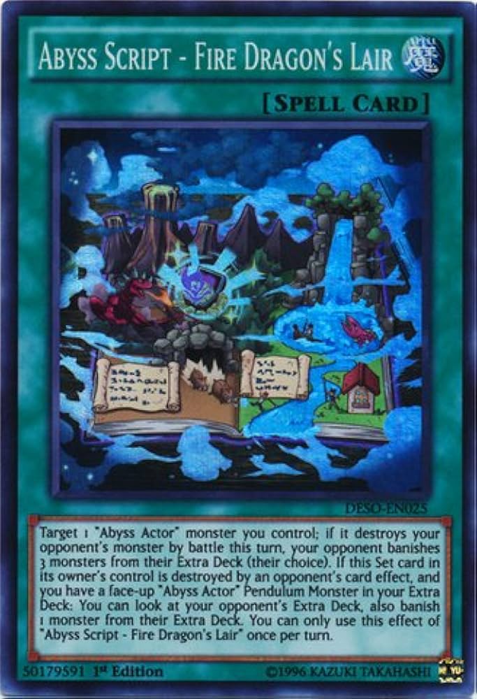 Yu-Gi-OH TCG Abyss Script - Fire Dragons Lair DESO-EN025 (1st Edition)