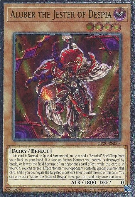Yu-Gi-Oh TCG Aluber the Jester of Despia OP20-EN003 (Ultimate Rare)