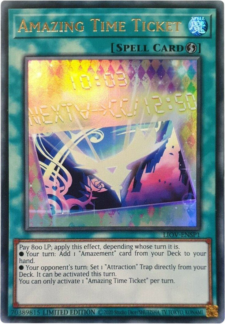 Yu-Gi-Oh TCG Amazing Time Ticket LIOV-ENSP1 (Limited Edition)