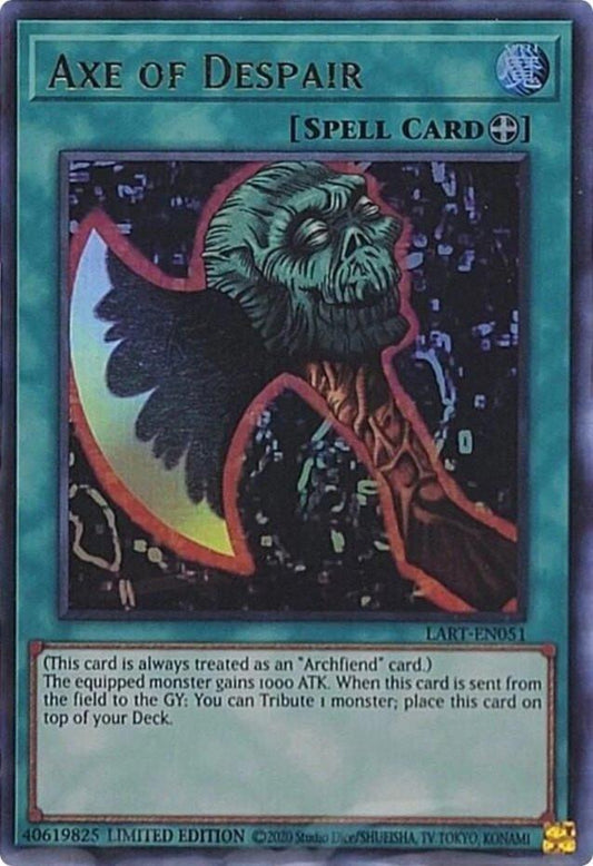 Yu-Gi-Oh TCG Axe of Despair LART-EN051 (Lost Art Promo, Limited Edition, Sealed)