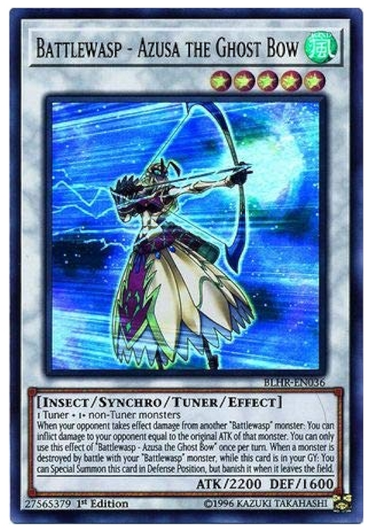 Yu-Gi-Oh TCG Battlewasp - Azusa the Ghost Bow BLHR-EN036 (1st Edition)