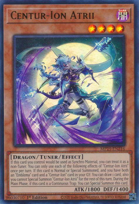 Yu-Gi-Oh TCG Centur-Ion Atrii MP25-EN216 (1st Edition)