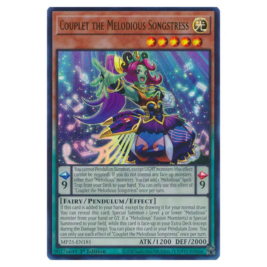 Yu-Gi-Oh TCG Couplet the Melodious Songstress MP25-EN181 (1st Edition)