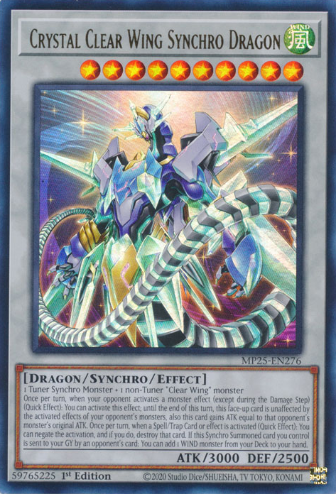 Yu-Gi-Oh TCG Crystal Clear Wing Synchro Dragon MP25-EN276
