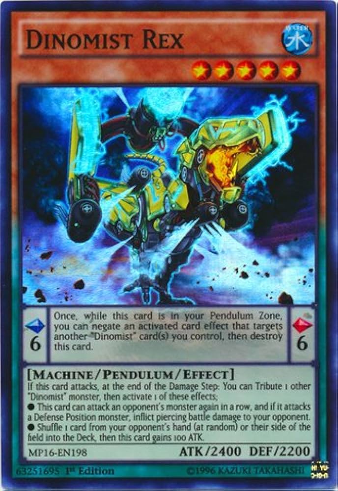 Yu-Gi-Oh TCG Dinomist Rex MP16-EN198 (1st Edition)