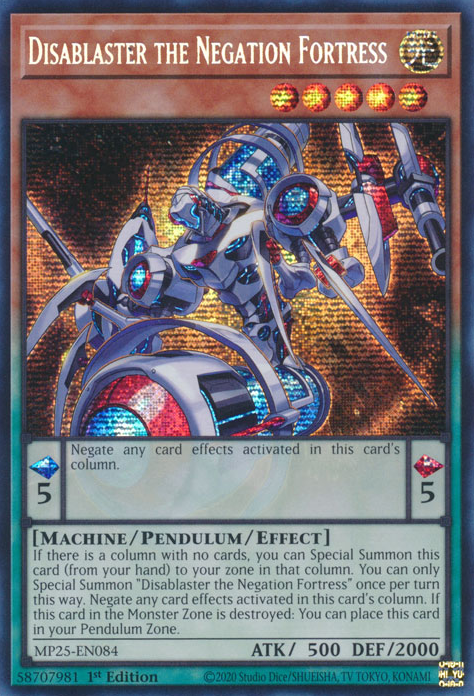 Yu-Gi-Oh TCG Disablaster the Negation Fortress MP25-EN084 (1st Edition)