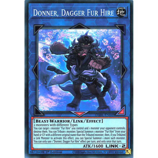 Yu-Gi-Oh TCG Donner Dagger Fur Hire DABL-EN049 (1st Edition)