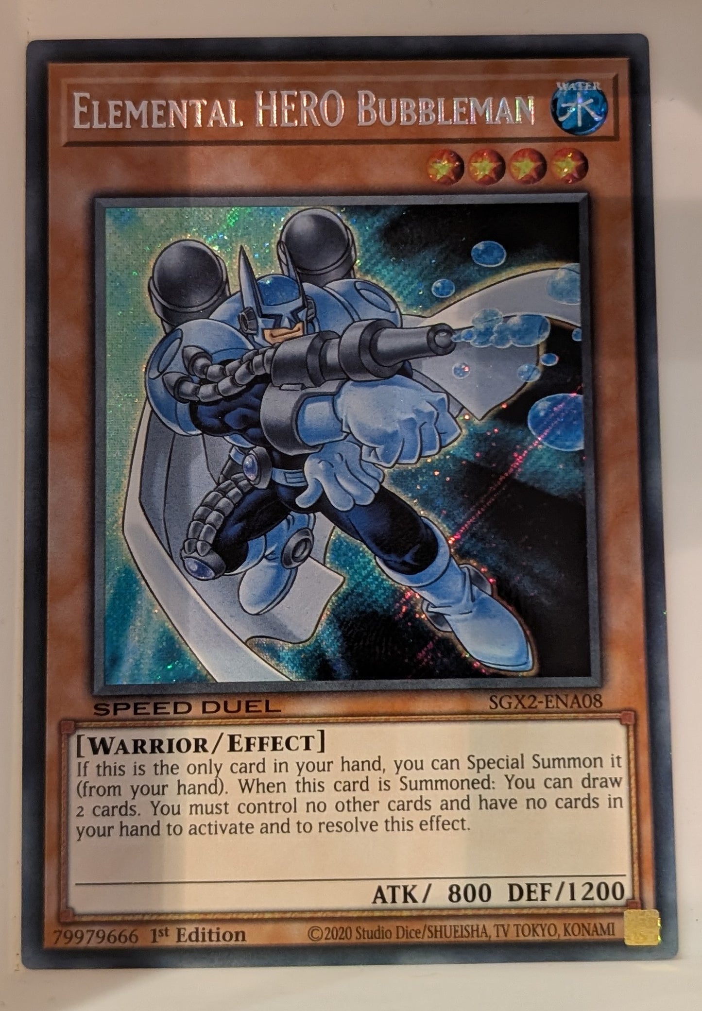 Yu-Gi-Oh TCG Elemental Hero Bubbleman SGX2-ENA08 (Speed Duel)
