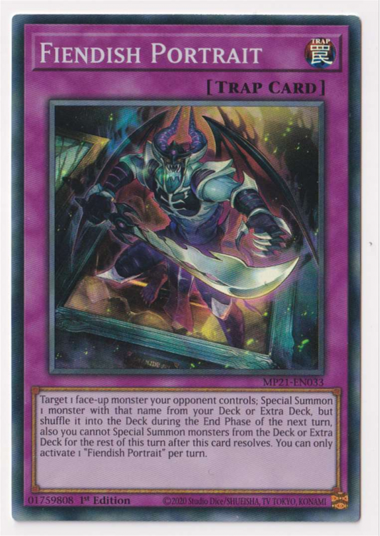 Yu-Gi-Oh TCG Fiendish Portrait MP21-EN033 (1st Edition)
