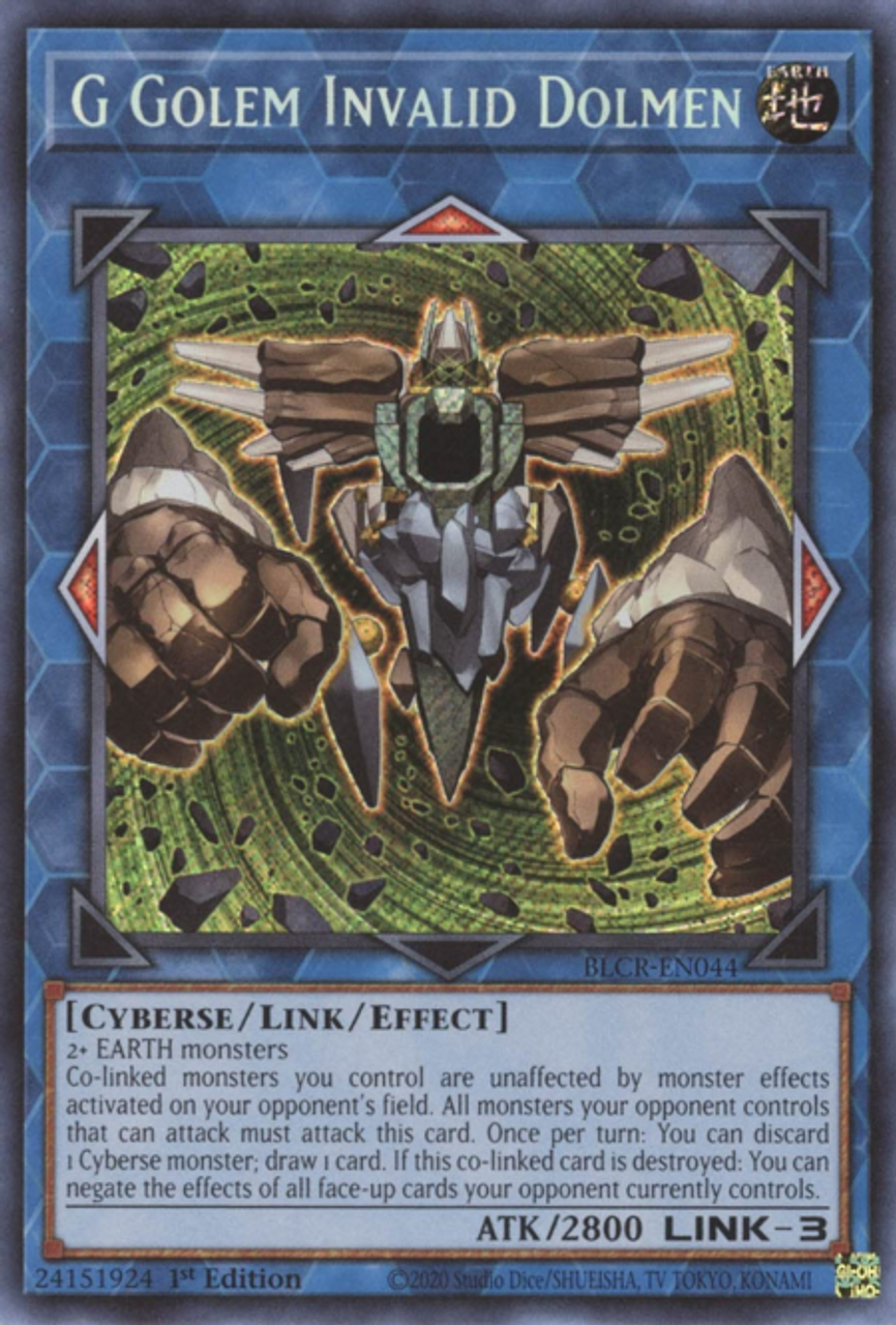 Yu-Gi-Oh TCG G Golem Invalid Dolmen BLCR-EN044 (1st Edition)