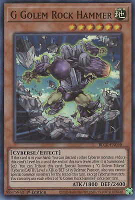 Yu-Gi-Oh TCG G Golem Rock Hammer BLCR-EN040 (1st Edition)